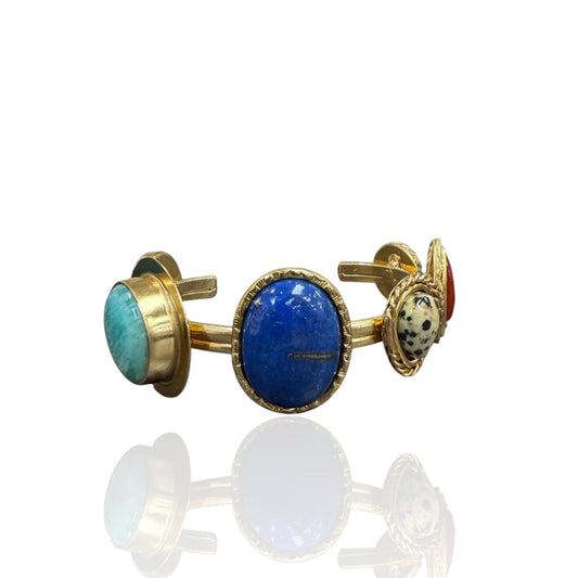 Whitney Natural Multi Stone Cuff