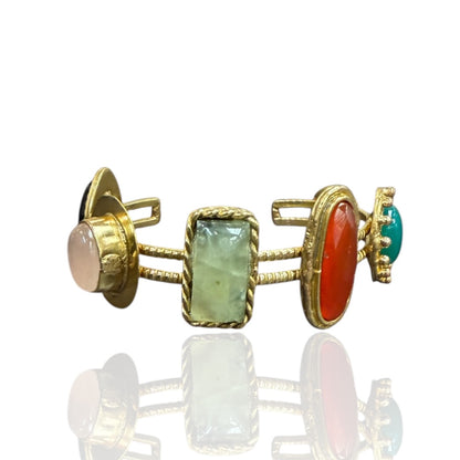 Jenna Natural Multi Stone Cuff