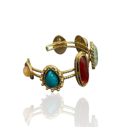 Jenna Natural Multi Stone Cuff