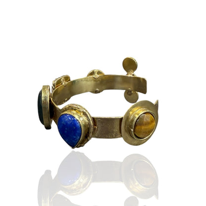 Zoey Natural Multi Stone Cuff