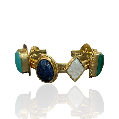 Jamie Natural Multi Stone Cuff
