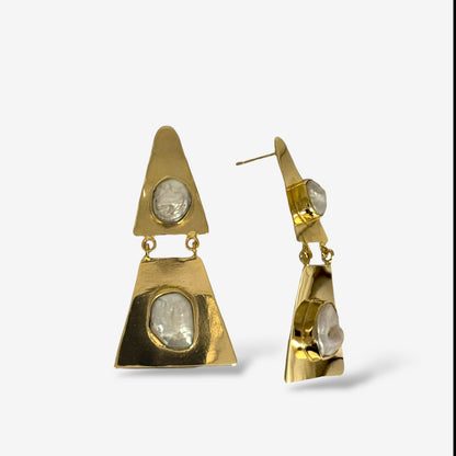 Gold Prism Earrings