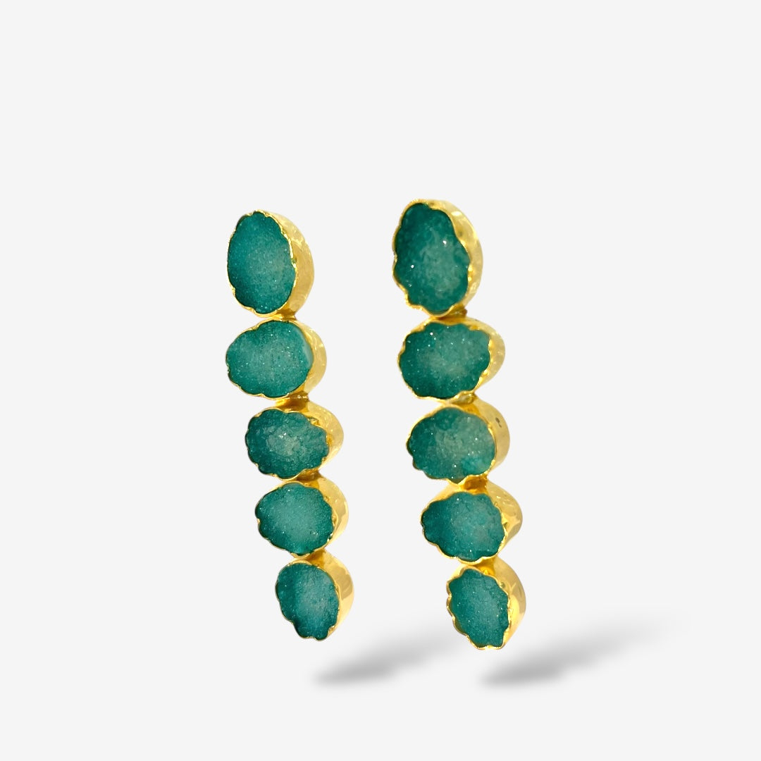 DRUZY 5 DROP EARRINGS