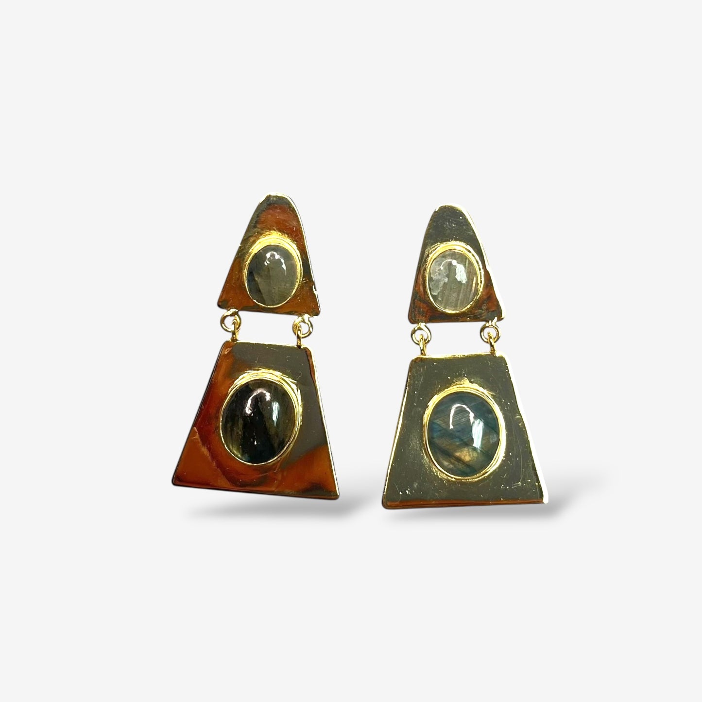Gold Prism Earrings