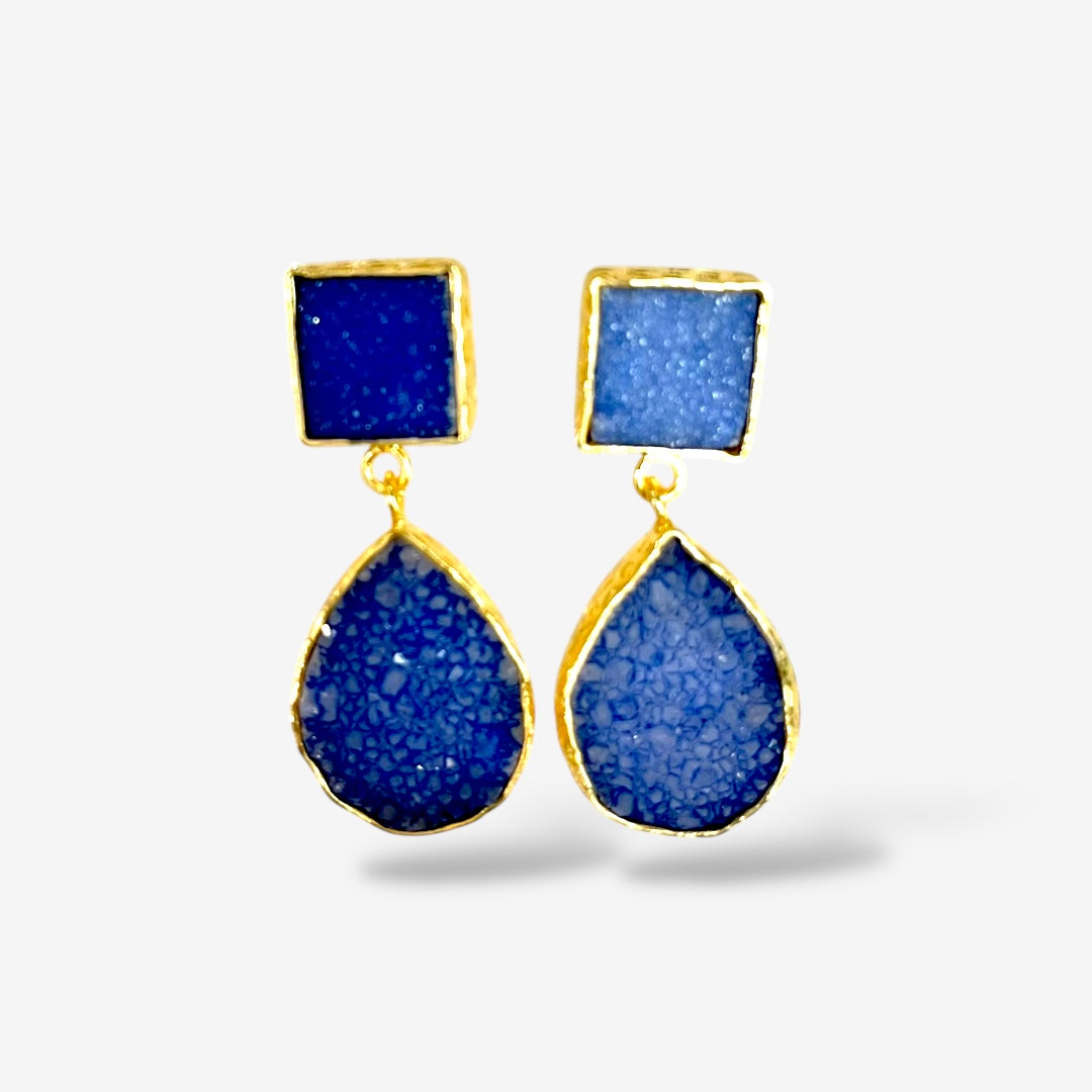 DRUZY TEAR DROP EARRINGS