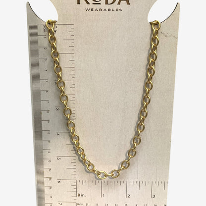 Oval MattGold Chain