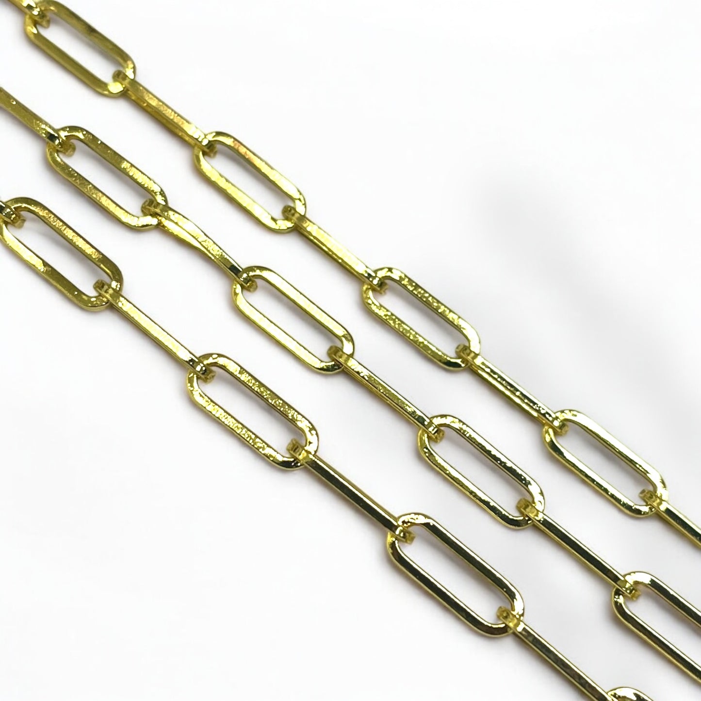 Flat Paperclip MattGold Chain