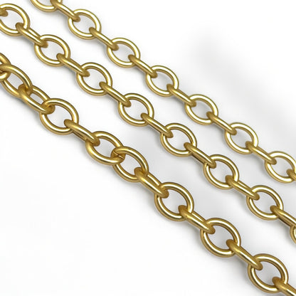 Oval MattGold Chain