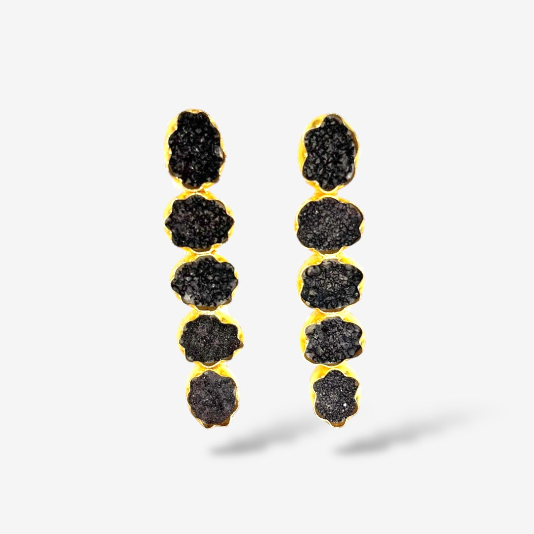 DRUZY 5 DROP EARRINGS
