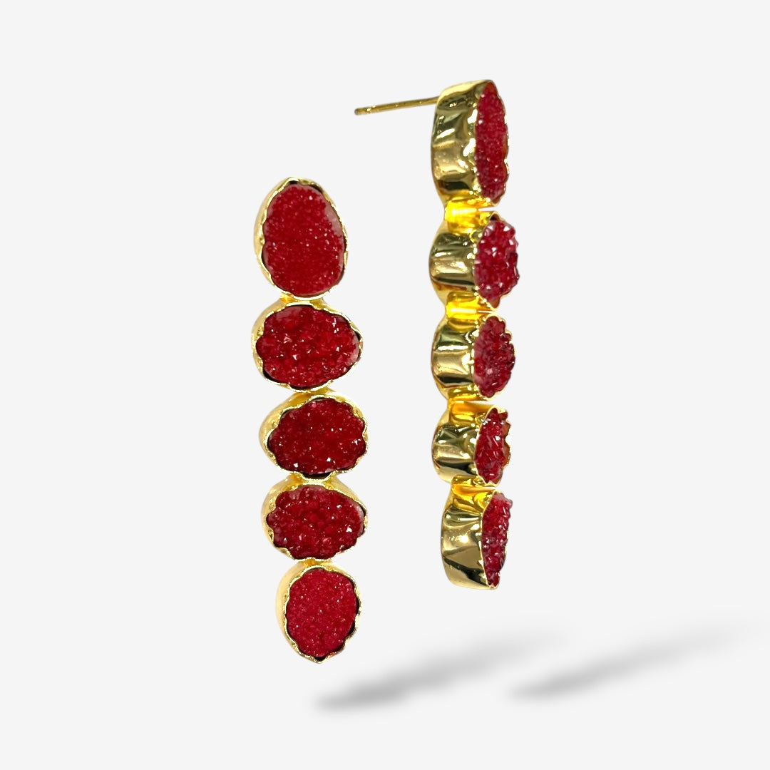 DRUZY 5 DROP EARRINGS