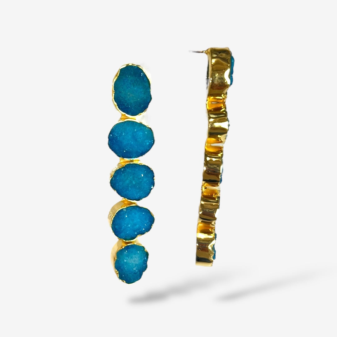 DRUZY 5 DROP EARRINGS