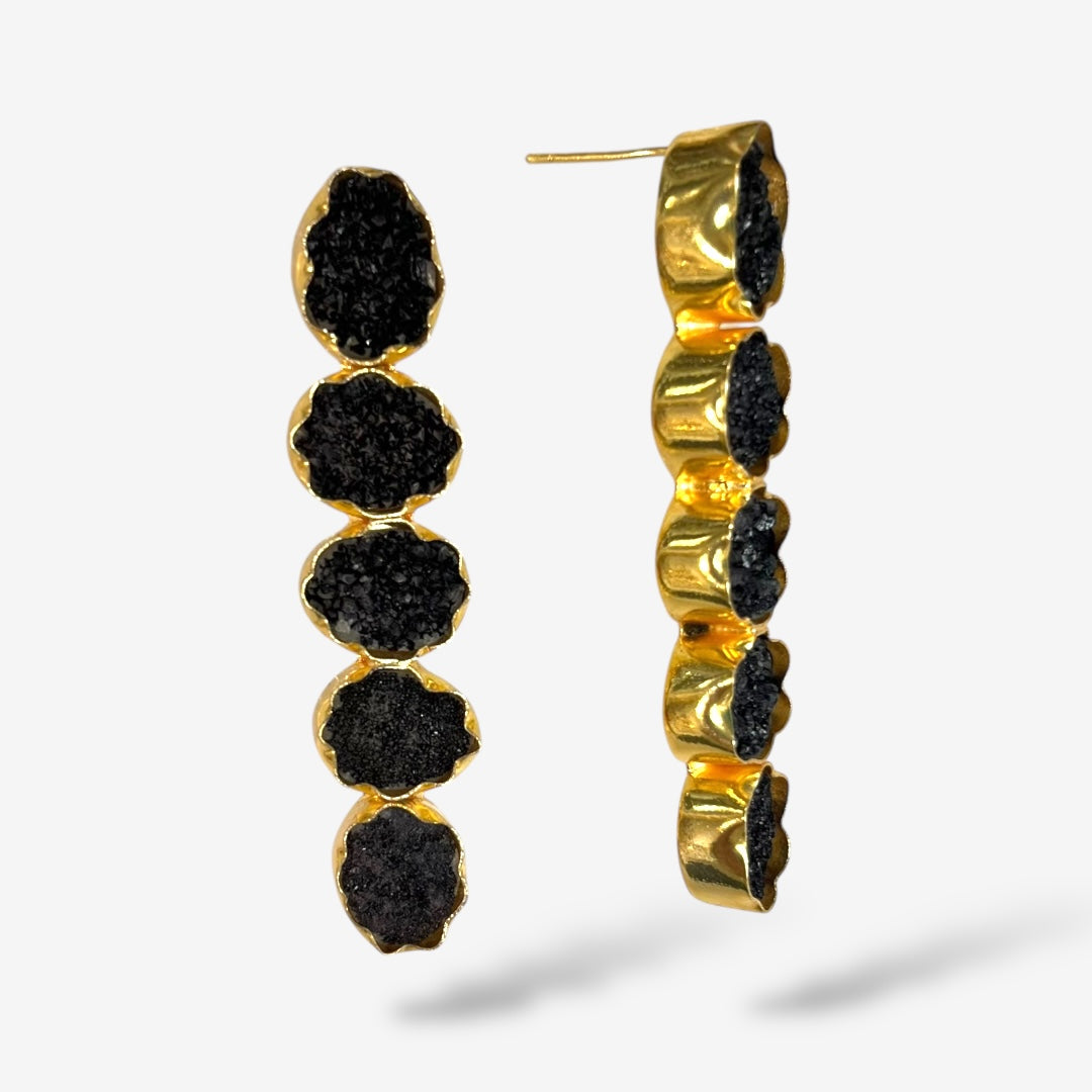 DRUZY 5 DROP EARRINGS