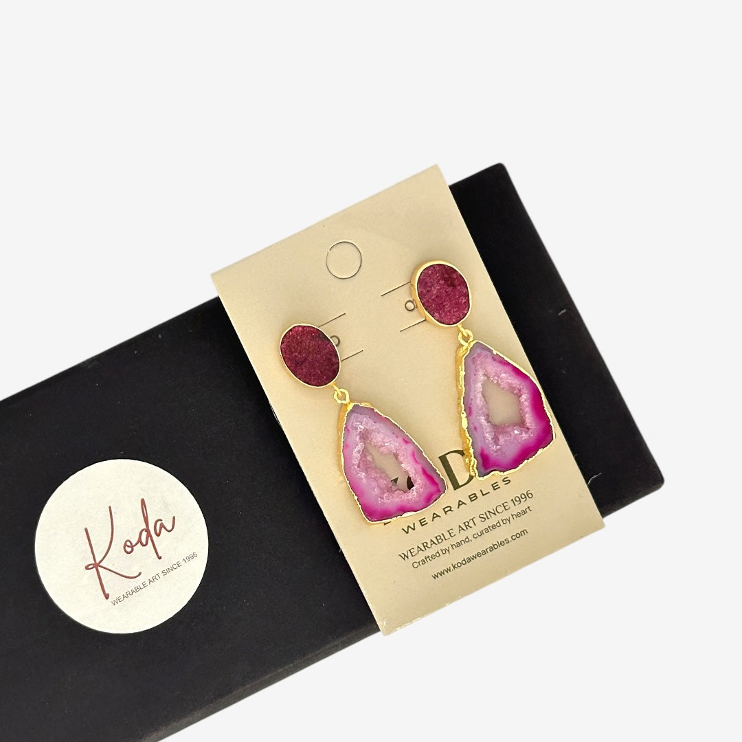 AGATE SLICE EARRINGS