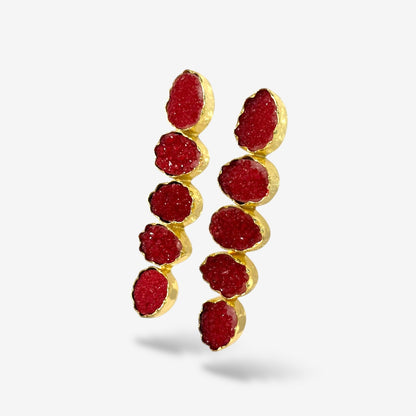 DRUZY 5 DROP EARRINGS