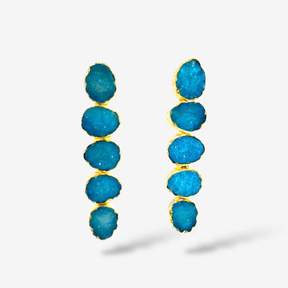 DRUZY 5 DROP EARRINGS