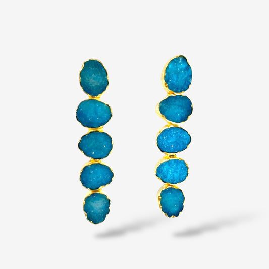 DRUZY 5 DROP EARRINGS
