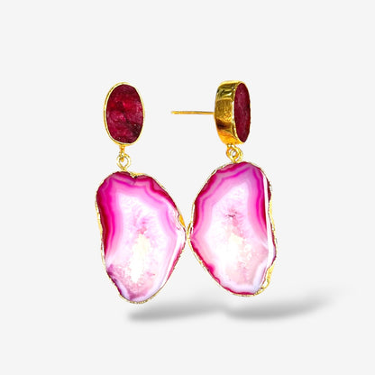 AGATE SLICE EARRINGS