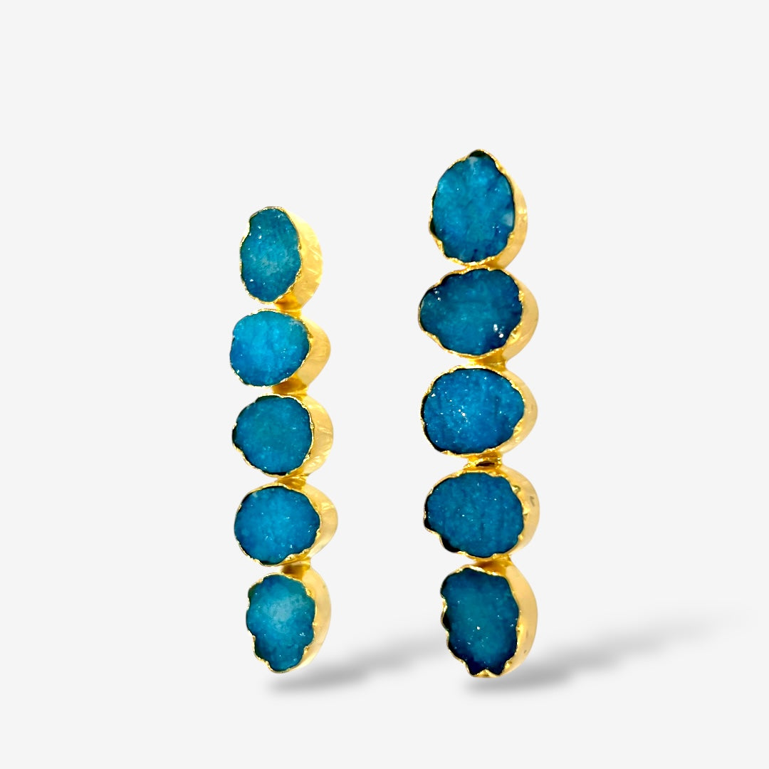 DRUZY 5 DROP EARRINGS