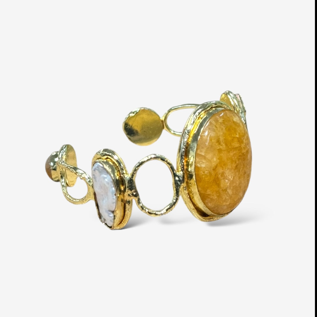 Rosie Cuff Golden Jasper