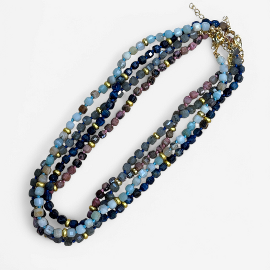 Spectrum Knotted Bead Necklaces