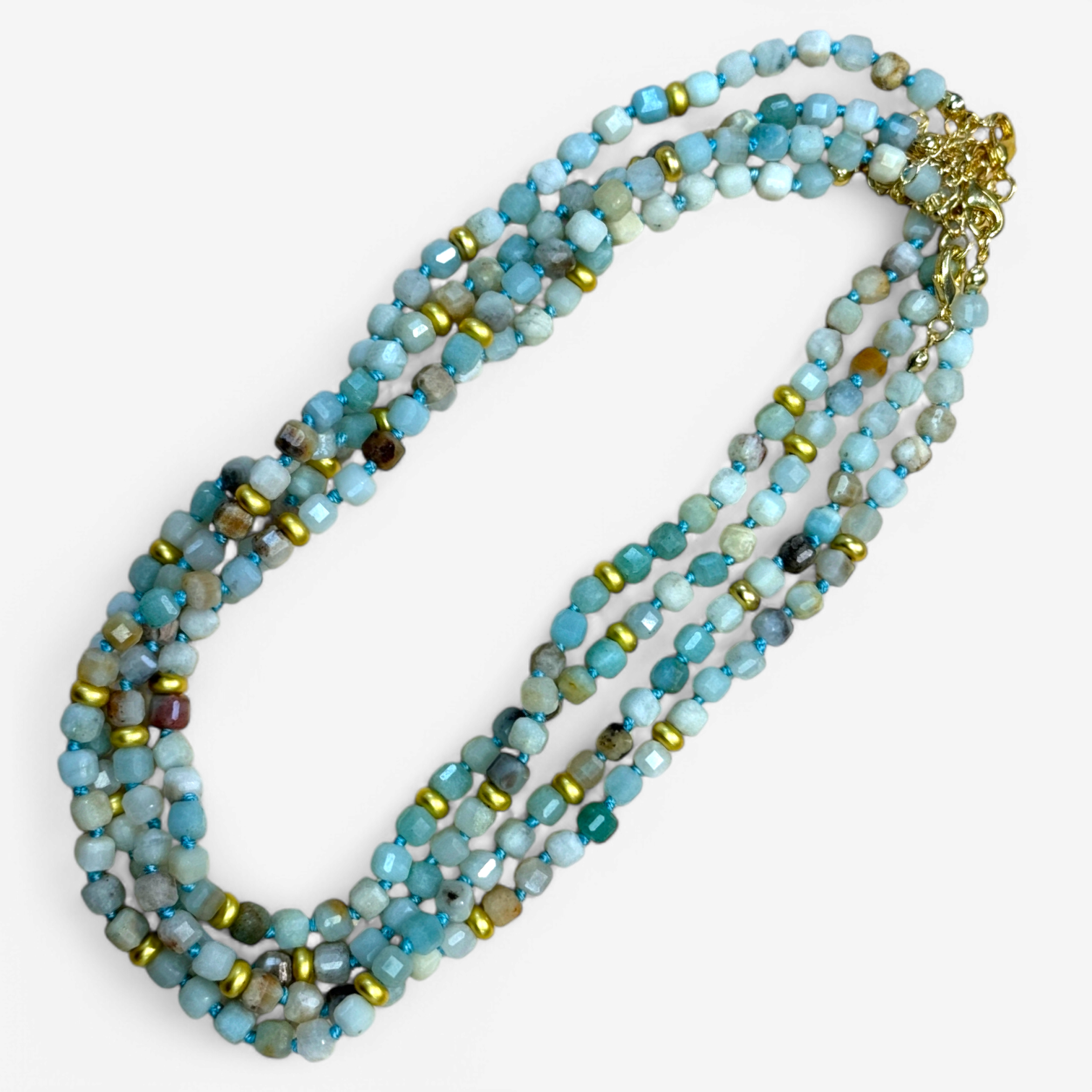 Spectrum Knotted Bead Necklaces
