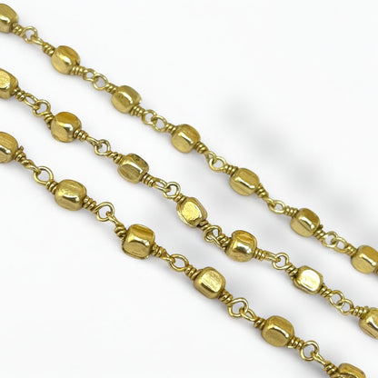 Cube MattGold Chain