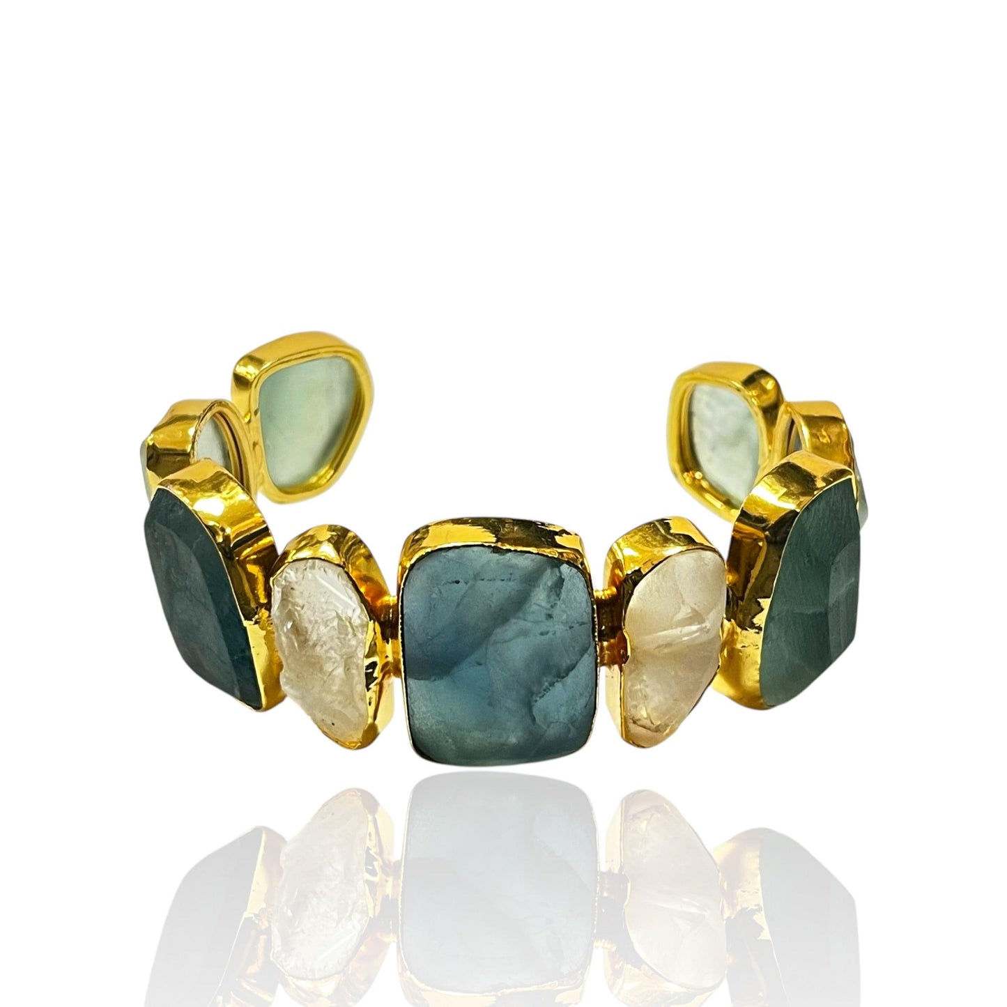 Clear quartz & Fluorite Cuff