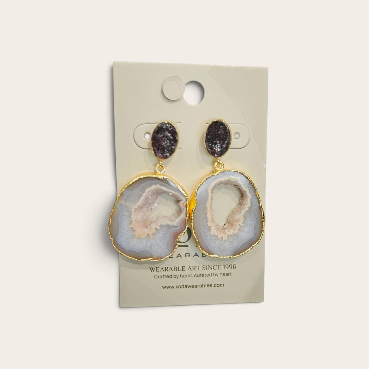 AGATE SLICE EARRINGS