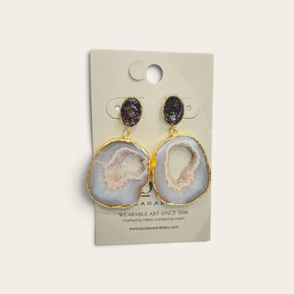 AGATE SLICE EARRINGS
