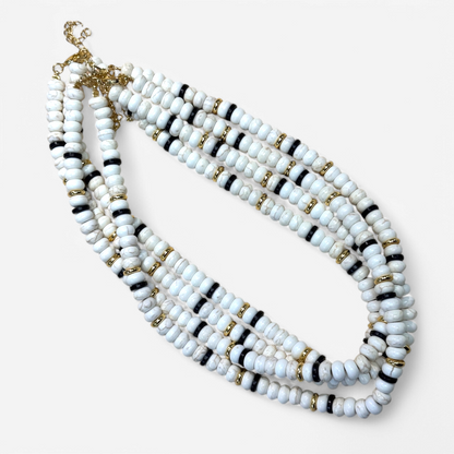 white beads